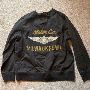 Harley-Davidson vintage Black and yellow Crewneck Sweater XXL